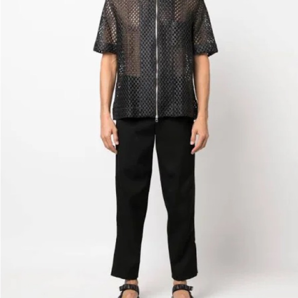 Song For The Mute Black Mesh Short Sleeve Shirt